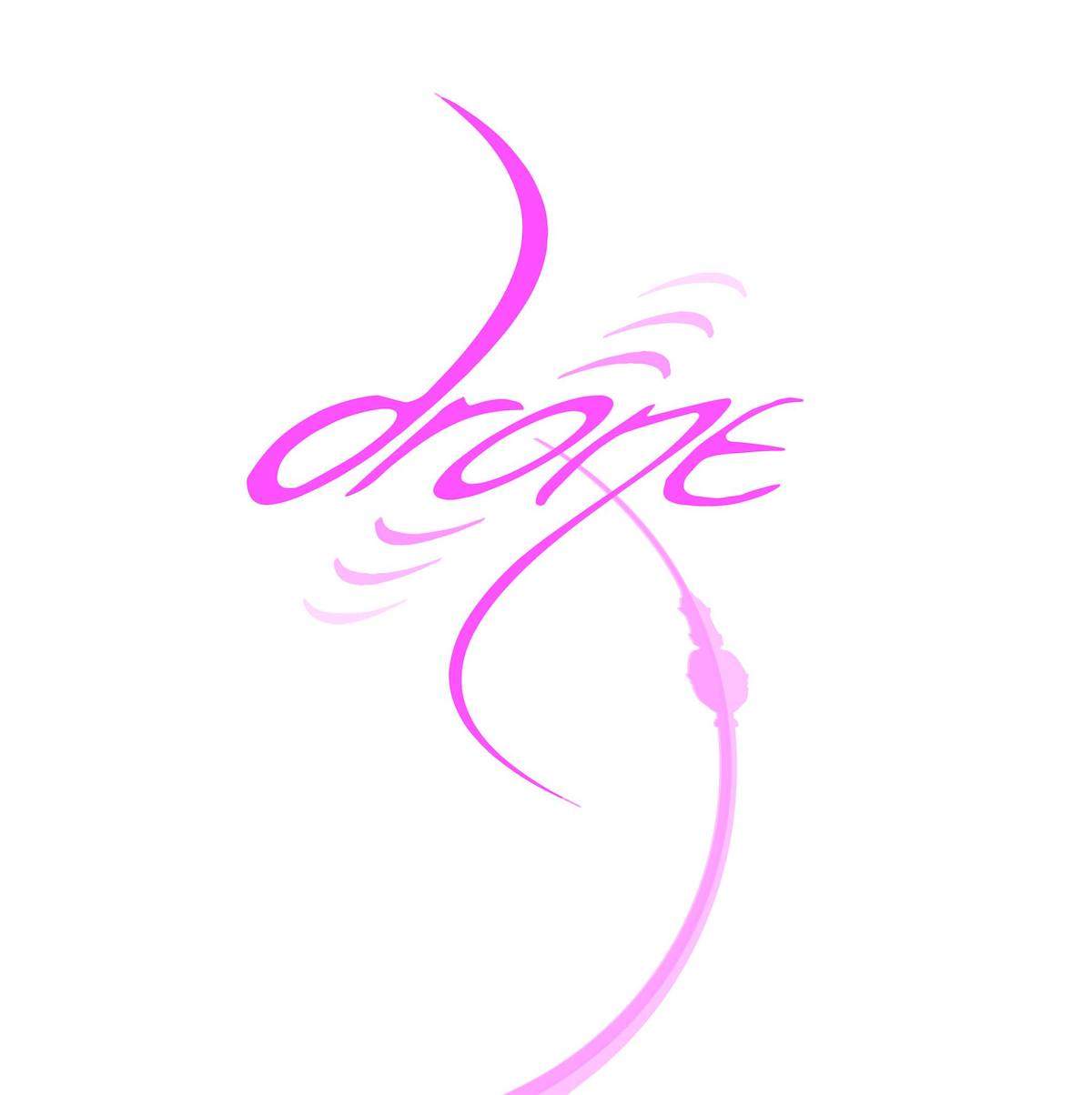 Curved magenta digital art with the text 'dr(((o)))ne'