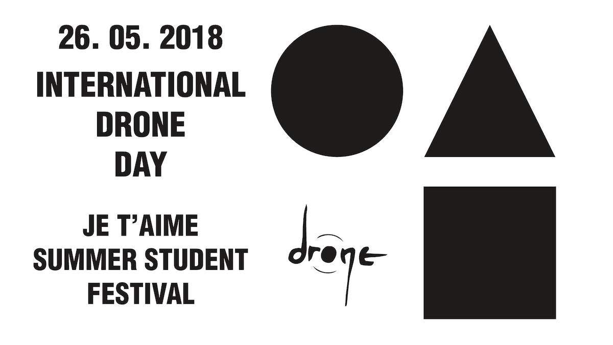 A solid black circle, triangle and square and the text 'JE T'AIME SUMMER STUDENT FESTIVAL'